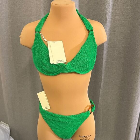 Monday Green Halter Bikini Set - Picture 1 of 16